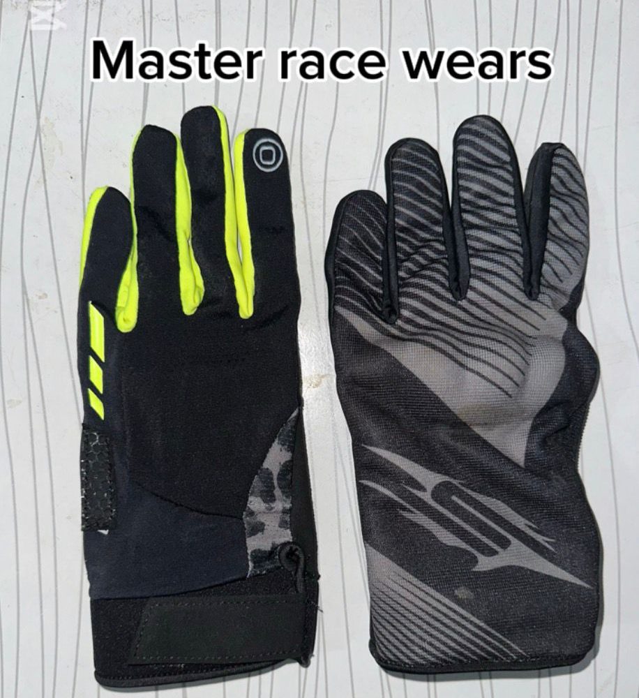 Motor cross gloves.